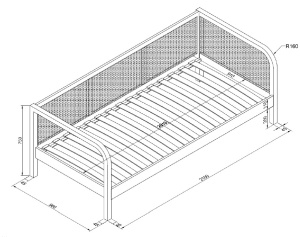 Pat copii pentru camera copil tip CABINĂ MĂSLIN 90 X 200 CM RATTAN STEJAR - Img 3