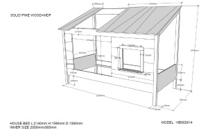 Pat copii Vipack (26) 90 X 200 CM ALB - Img 3
