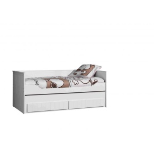 Pat Robin pentru copii 90x200 cm MDF alb – Vipack - Img 2