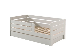Pat Toddler alb pentru copii mici, 70 x 140 cm, cu sertar de depozitare – Vipack - Img 2