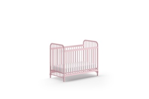 Pătuț Bebeluși BRONXX, Roz Prăfuit, 60 x 120 cm (Metal) – BRONXX – Vipack - Img 4