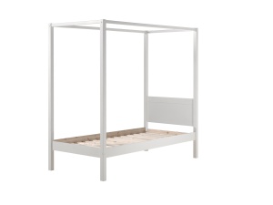 PINO Pat copii CU BALDACHIN 90 X 200 CM ALB - Img 1