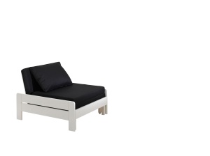 PINO Pat copii LOFT CU CANAPEA EXTENSIBILĂ 90 X 200 CM ALB - Img 5