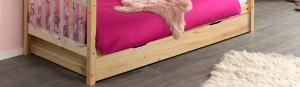 Sertar Pat, Natural, 90 x 190 cm (Pin Masiv) – DALLAS – Vipack - Img 3