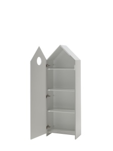 Set 2 Dulapuri pentru Copii Căsuță, Gri și Alb, (MDF) – CASAMI – Vipack - Img 5