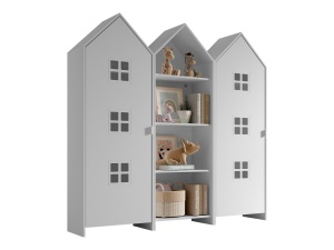 Set 3 Dulapuri pentru Copii Căsuță, Alb, (MDF) – CASAMI – Vipack - Img 2