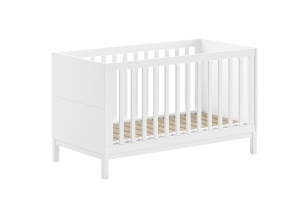 Set Complet Cameră Copii EVA: Pătuț Transformabil 70x140 cm, Comodă cu 3 Sertare, Masă de Înfășat și Dulap 2 Uși, Alb – Vipack - Img 8
