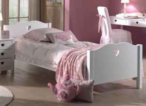 Set Complet Mobilier Cameră Copii AMORI, 5 Piese, Alb, Design Romantic – Vipack - Img 12