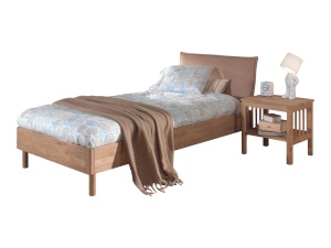 Set Mobilier Camera Copii Forrest Oak, Pat 90x200 cm și Noptieră, din Lemn Masiv de Stejar, Natur – Vipack - Img 4