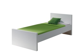 Set Mobilier Cameră Lara pentru Copii/Tineri, Pat 90x200 cm, Sertar Pat, Noptieră, Dulap 2 Uși, Birou, Trolley Birou și Polițe Perete, Alb – Vipack - Img 4