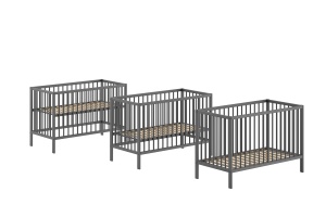 Set Pat bebeluși DINO 60x120 cm și Masă de înfășat DINO, antracit – Vipack - Img 6