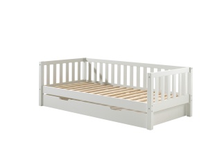 Set Pat Cabină Fritz 90x200 cm cu Sertar Suplimentar, pentru Copii, Alb – Vipack - Img 5