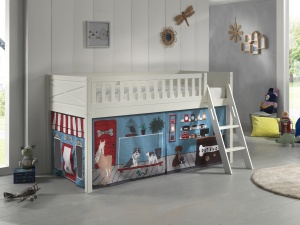 Set SCOTT este format din Pat copiiul de dormit înalt și perdeaua de joacă PET SHOP. - Img 2
