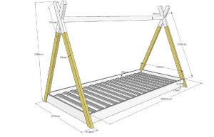 Set TIPI format dintr-un Pat copii (90 x 200 cm) și o SALTEA PAT COPII Basic Cool (90 x 200 x 10 cm). - Img 3