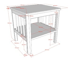 This FORREST OAK combination in oak consists of a double bed (140 x 200 cm) and 2 nightstands. - Img 7