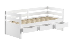 This MARGRIT combination in white consists of a cabin bed (90 x 200 cm) with three storage drawers and a matching pull-out bed. - Img 6