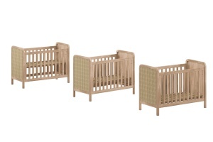 This OLIVE combination consists of a baby bed (60 x 120 cm) with a rattan headboard and a changing table. - Img 4