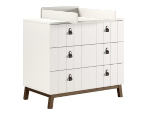 This SEZANE combination in clay consists of a chest of drawers with 3 drawers and a matching changing board.