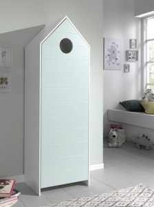 Dulap pentru Copii Căsuță, Verde Mentă, (MDF) – CASAMI – Vipack - Img 7