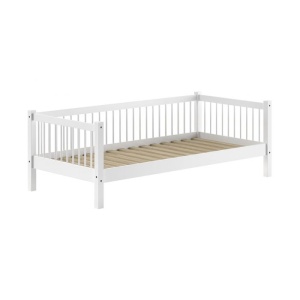 Pat Cabină Forrest Beech pentru Camera Copii, 90x200 cm, din Lemn Masiv de Fag, Alb – Vipack - Img 2
