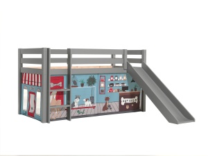Pat copii cu tobogan și husă Pet Shop pentru copii – Vipack Pino [Dimensiuni: 200x90x114 cm] - Img 1