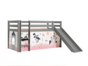 Pat copii cu tobogan și husă Princess Sophie pentru copii – Vipack Pino [Dimensiuni: 200x90x114 cm] - Img 1