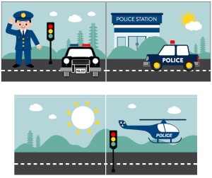 Pat copii cu tobogan și husă tematică „Poliție” pentru copii – Vipack Pino [Dimensiuni: 200x90x114 cm] - Img 5