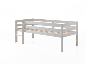 Pat Pino pentru copii cu scară, alb, 90x200 cm, înălțime 85 cm – Vipack - Img 3