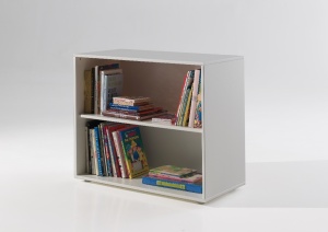 PINO BIBLIOTECĂ PENTRU DORMITOR MEDIU ALB - Img 2