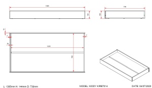 Sertar Pat Kiddy 70x140 cm, pentru Pătuț Copii, Alb lăcuit – Vipack - Img 3