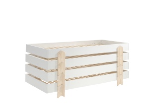 Set 4 paturi stivuibile pentru copii MODULO, 90 x 200 cm, cu picioare în formă de săgeată – Vipack - Img 2