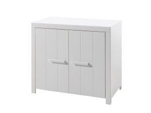 Set Complet Cameră Copii ERIK: Pătuț Transformabil 60x120 - 90x200 cm, Comodă, Masă de Înfășat și Dulap 3 Uși, Alb – Vipack - Img 10