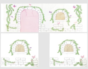 Set complet pat semi-supraetajat SCOTT pentru copii, alb, 90 x 200 cm, din pin scandinav masiv, cu scară, sertare + 3 buzunare depozitare + perdea de joacă BIRDY – Vipack - Img 6