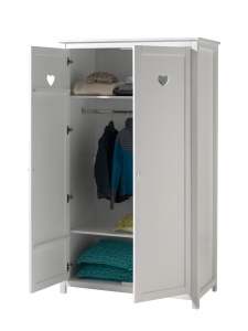 Set Mobilier Cameră Copii AMORI, 3 Piese, Alb, Stil Romantic – Vipack - Img 8
