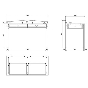 Set Mobilier Cameră Copii AMORI, 6 Piese, Alb, Stil Romantic – Vipack - Img 2