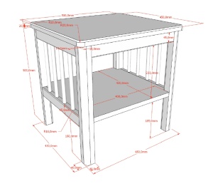 Set Mobilier Camera Copii Forrest Beech, Pat 90x200 cm, Dulap cu 3 Uși și Noptieră, din Lemn de Fag Lăcuit Alb – Vipack - Img 10