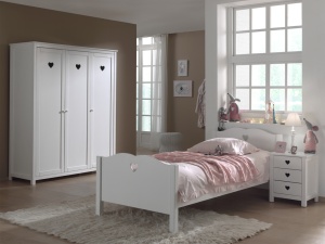 Set Mobilier Copii AMORI, 3 Piese, Alb, Stil Romantic – Vipack - Img 1