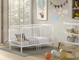 Set Pat bebeluși/copii mici DINO 70x140 cm și Masă de înfășat DINO, alb – Vipack - Img 9