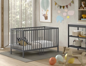 Set Pat bebeluși/copii mici DINO 70x140 cm și Masă de înfășat DINO, antracit – Vipack - Img 9