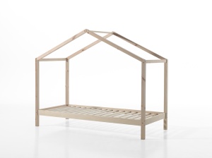 Set Pat Căsuță cu Saltea, Natur, 90 x 200 cm, Pin Masiv – Dallas – Vipack - Img 4