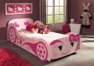 Set Pat Mașină LOVE CAR și Saltea BASIC COOL pentru Copii, 2 Piese, Roz (MDF) – Auto – Vipack - Img 6