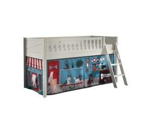 Set SCOTT este format din Pat copiiul de dormit înalt și perdeaua de joacă PET SHOP. - Img 1