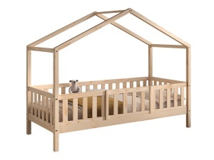 This DALLAS combination in natural consists of a house bed (90 x 200 cm) and safety rail.