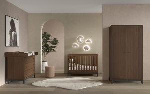This ILYAS combination consists of a baby bed (60 × 120 cm), a dresser with changing board, and a two‑door wardrobe. - Img 2