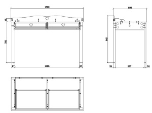 Birou AMORI pentru Copii, Alb (Pin Masiv și MDF), Design Romantic – Vipack - Img 3