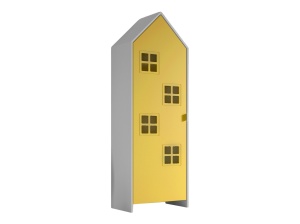 Dulap pentru Copii Căsuță, Galben, (MDF) – CASAMI – Vipack - Img 2