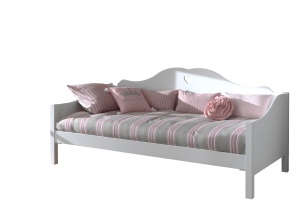 Pat Amori pentru copii 90x200 cm alb – Vipack - Img 2