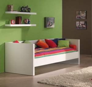 Pat Cabină Lara 90x200 cm, pentru Copii/Tineri, Alb – Vipack - Img 1