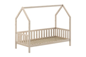 Pat Căsuță cu Sertar Extensibil, Natural, 90 x 190/200 cm (Pin Masiv) – CABANE – Vipack - Img 4