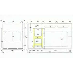 Pat suprapus Luca 90x200 cm alb cu detalii negre – Vipack - Img 4
